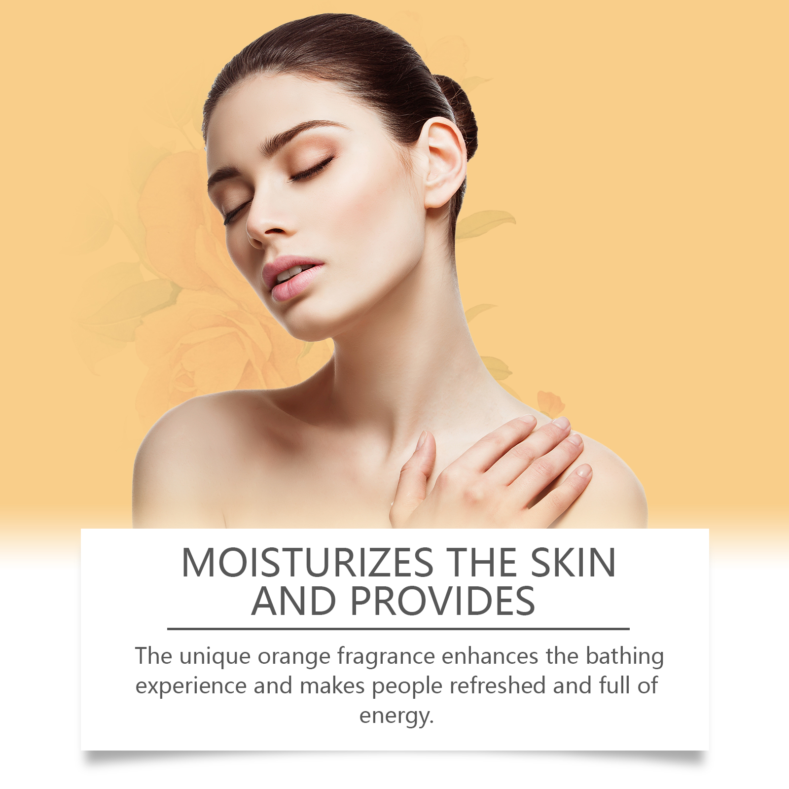 EELHOE Orange Moisturizing Shower Gel, Refreshing Orange Essence Gently Nourishes The Body Clean And Moisturizing Shower Gel_voghion.com