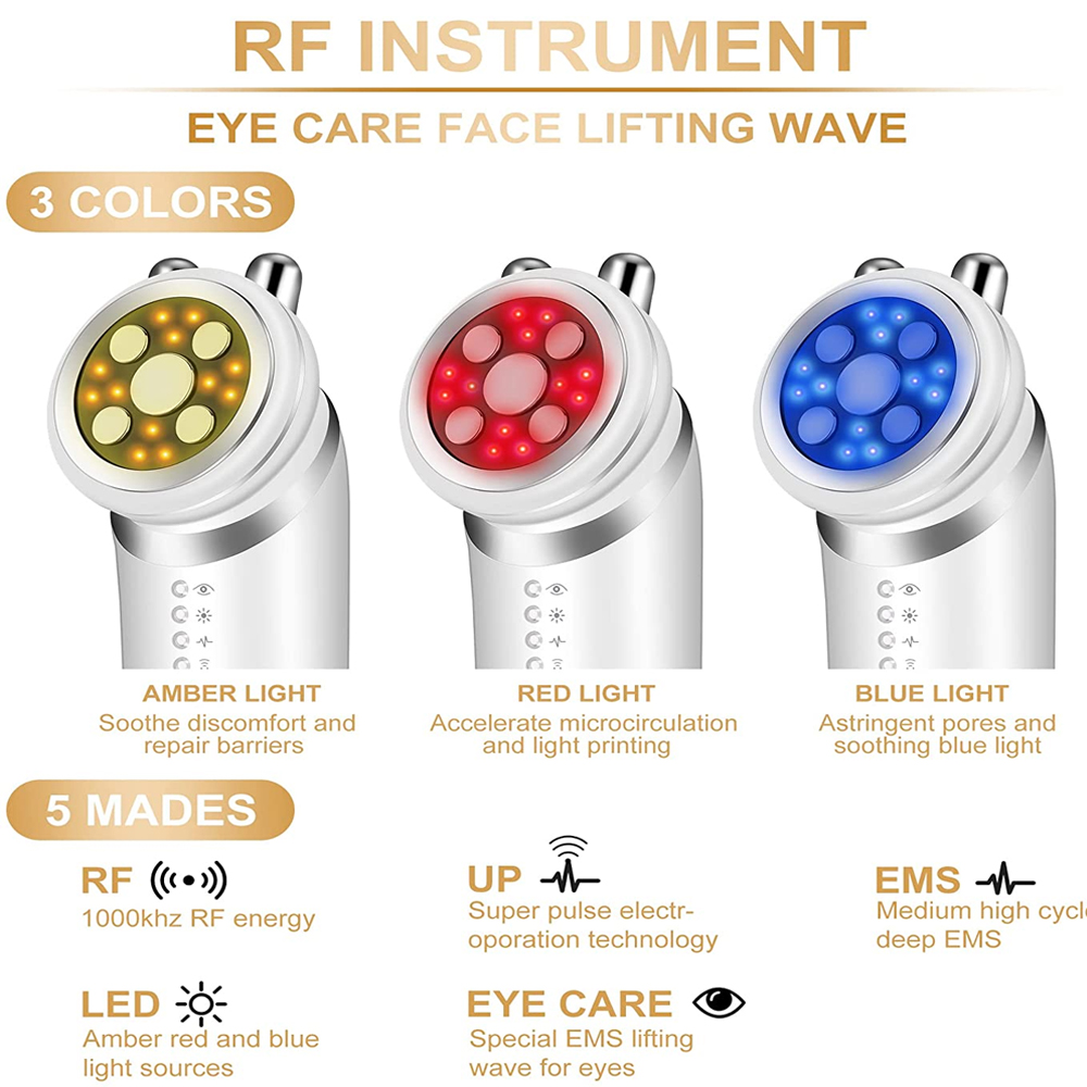 Πολυλειτουργική μηχανή σκλήρυνσης δέρματος ανύψωσης προσώπου EMS RF για ομορφιά, αφαίρεση ρυτίδων, εργαλεία περιποίησης δέρματος για μασάζ ματιών προσώπου_voghion.com