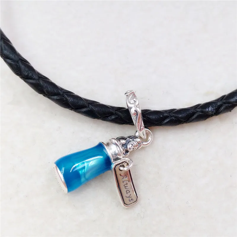 Sier Schmuckherstellungssets Ketten Perlenset Armreifbox Disny Alic im Wunderland Drink Me Dangle Charm Armbänder für Mädchen Halskette Wo_voghion.com