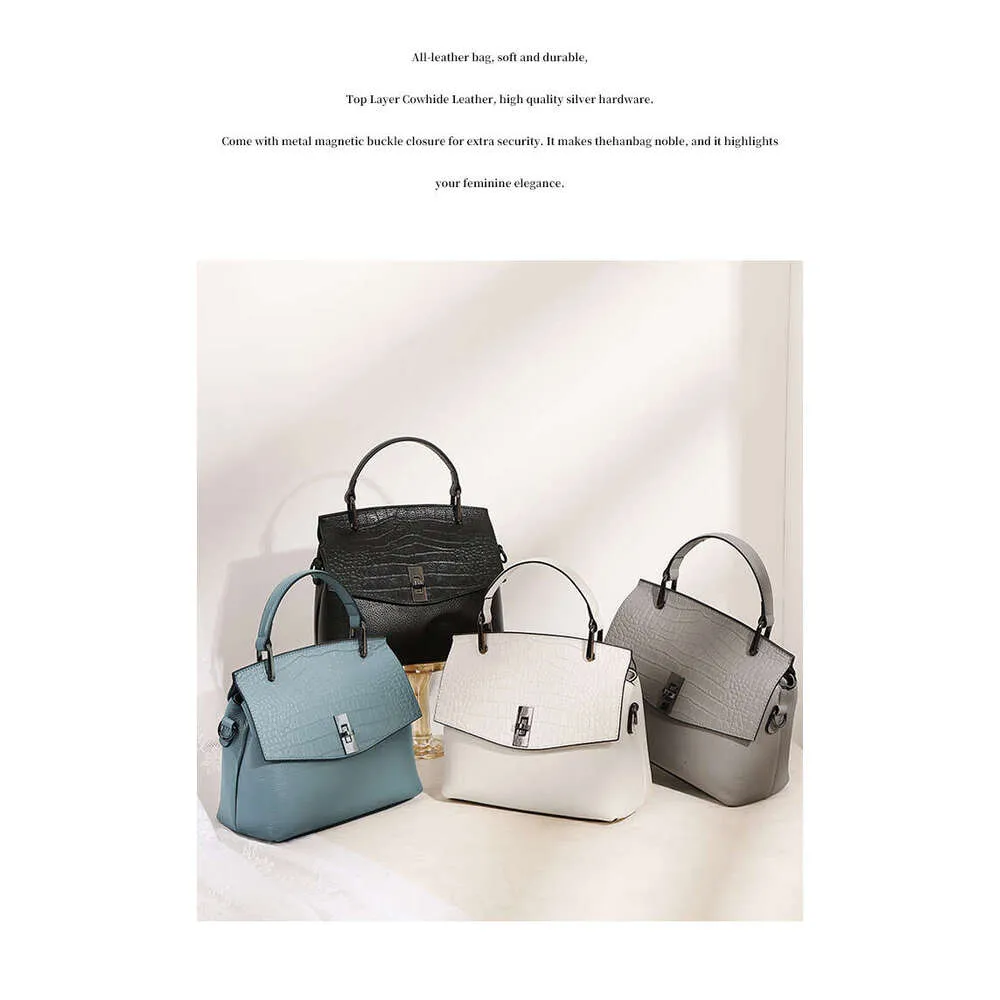 Zency Borsa da donna in vera pelle, borsa a mano vintage in pietra, borsa a tracolla da donna, borsa a tracolla alla moda per OL_voghion.com