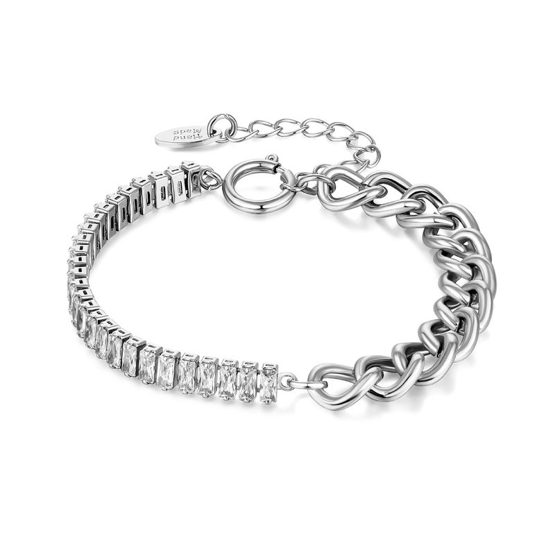 Trendy hip-hopový párový dámský náramek Ins Ring-k z kovu za studena skládaný v novém stylu_voghion.com