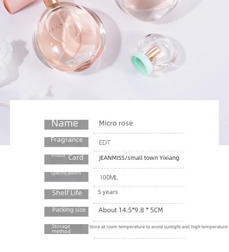 Nuevo perfume de la marca Small City Yixiangzheng, perfume de rosa ligeramente ebrio, perfume popular para mujer, fragancia asequible y duradera._voghion.com