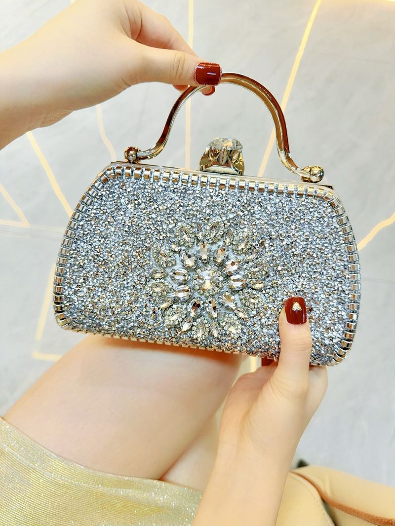 Neue sonnenblumen strass cheongsam frauen handtasche eine schulter schräge spanne abendessen tasche_voghion.com