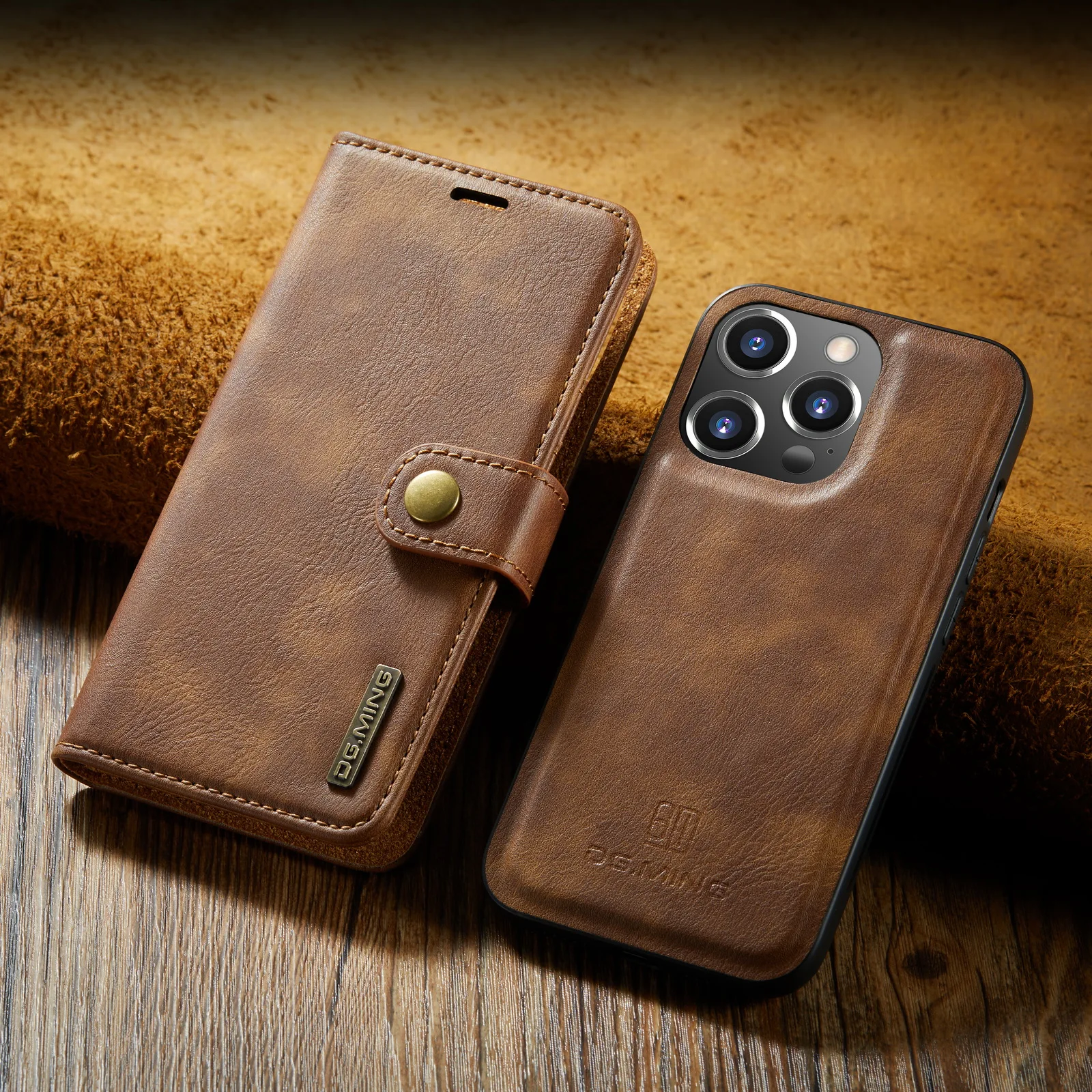 Detachable Magnetic Leather Phone Case for IPhone 15 12 13 11 14 Pro Max XS XR X SE 2022 8 7 Plus Wallet Card Holder_voghion.com