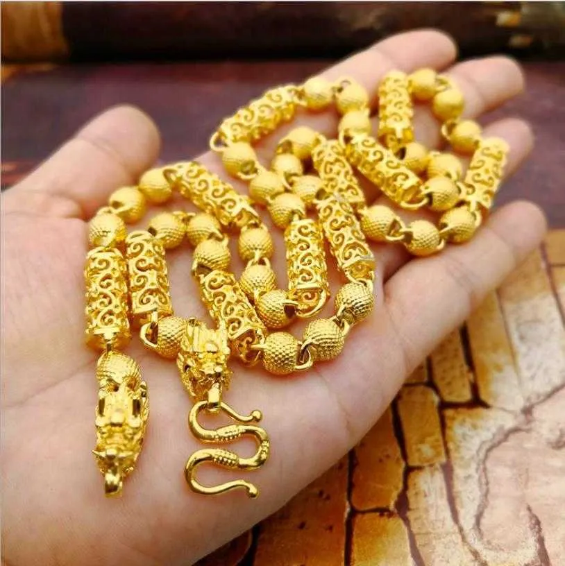 Männlicher Anhänger, klassischer massiver Gold gefüllter Männer-Anhänger aus Gelbgold für Männer, Partyschmuck, L2404_voghion.com
