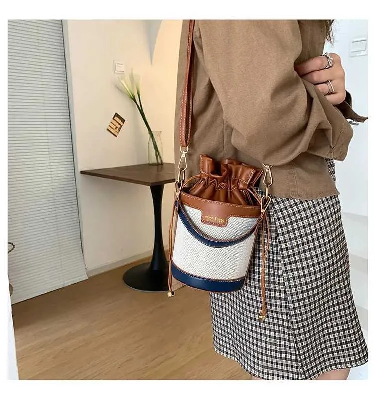 Damen Umhängetasche Cyder PU Leder Bucket Crossbody Bag Lässige Drstring Handtaschen Geldbörse für Reisen Shoppin241104_voghion.com