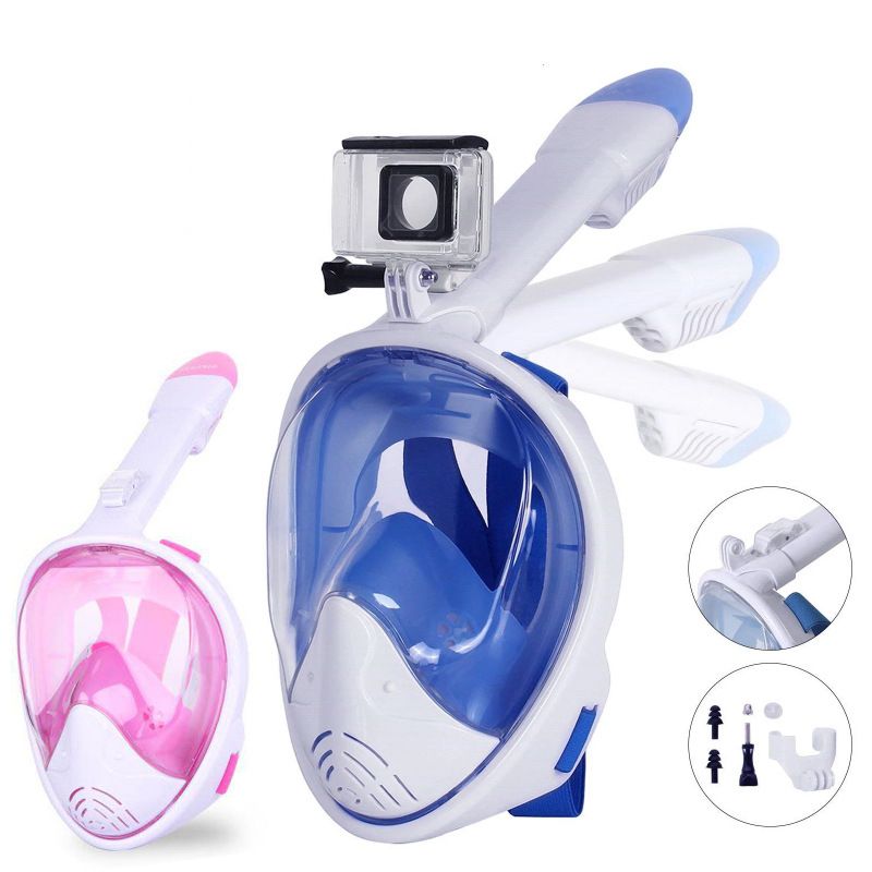 Snorkeg mask for children Nose protection silicone diving All dry snorkeg goggles_voghion.com