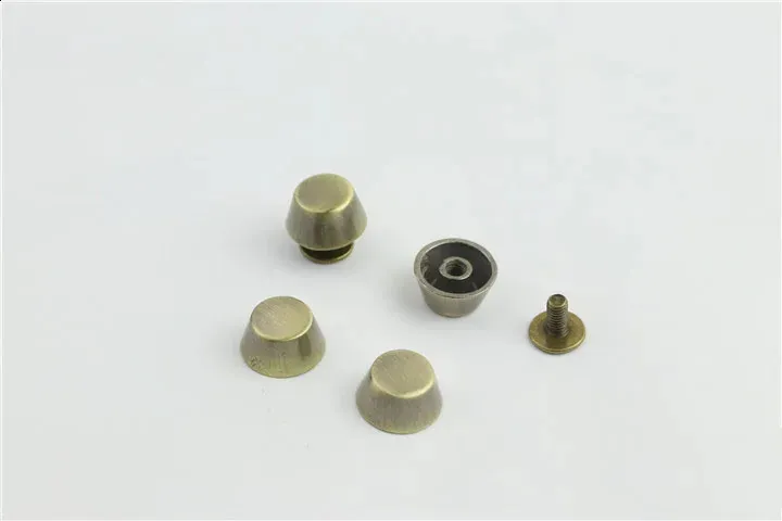 20 set di borse in pelle di alta qualità in metallo color oro rosa con fondo protettivo per piedini, chiodi, cintura, bottone a vite_voghion.com