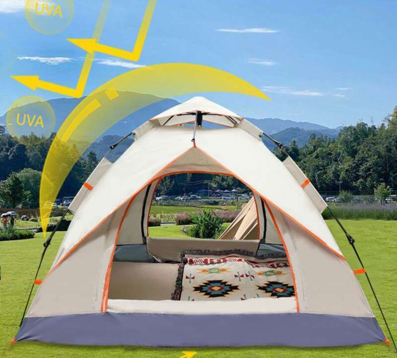 【 Samling af 5033 】 Foldbart bærbart fuldt automatisk hurtigtåbnende telt 3-4 personer selvkørende tur udendørs camping_voghion.com