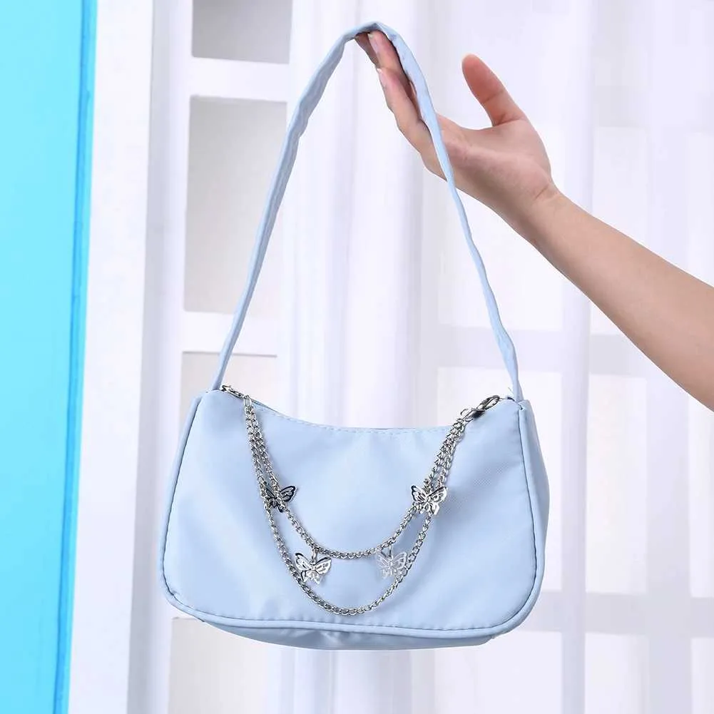 Solid color Shoe wallet chain Wen Underarm womens Fi top handle Cluhes black beige white bag Y241026_voghion.com