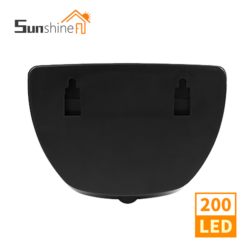 Wysokiej mocy IP65 Wodoodporny Zewnętrzny 3 Tryby Bezprzewodowy Szeroki Kąt 200LED Solar Czujnik Ruchu Światło Do Ogrodowych Dekoracji Bożonarodzeniowych_voghion.com