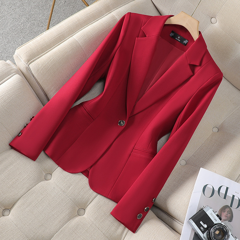 Women's Clothing Black small suit jacket female spring and autumn temperament fashion all match leisure commuting ladies work clothes