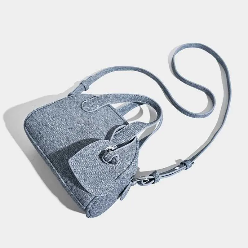 Strukturierte Damen-Denim-Handtaschen, solide, große Kapazität, lässige Schultertasche, weibliche Pendeltasche, vielseitige Umhängetasche, Jeans_voghion.com