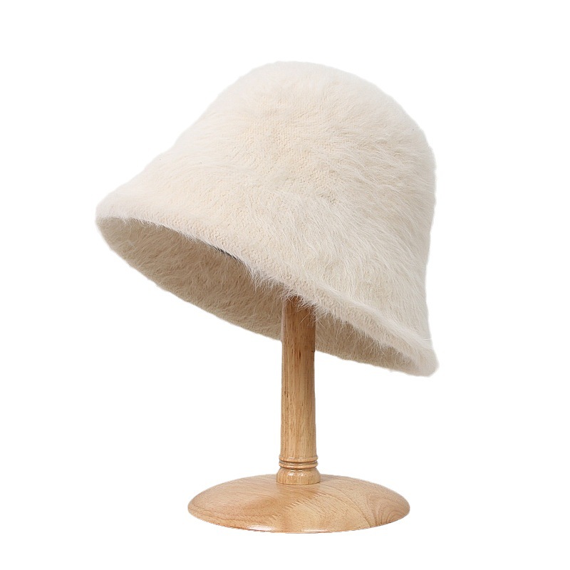 Fisherman For Women, Rabbit Fur Women's Autumn And Winter Korean Fashion Warm Hat, Fluffy Cold-Proof Ear Protection_voghion.com