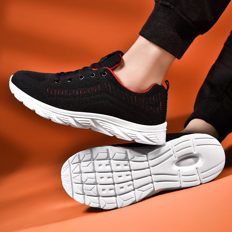 Pantofi sport pentru bărbați, la modă, cu dantelă, tricotați, casual, în aer liber, atletici, pentru alergare, mers pe jos, pantofi de sală_voghion.com