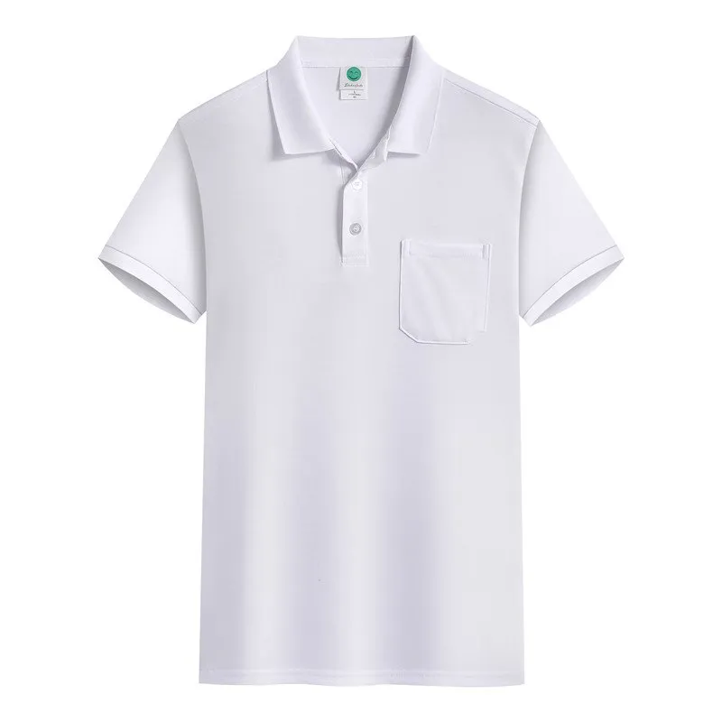 summer Busin Casual Slim Polos With Pocket For Women and Men Solid Breathable Chic Female And Males Short Polo Shirts_voghion.com