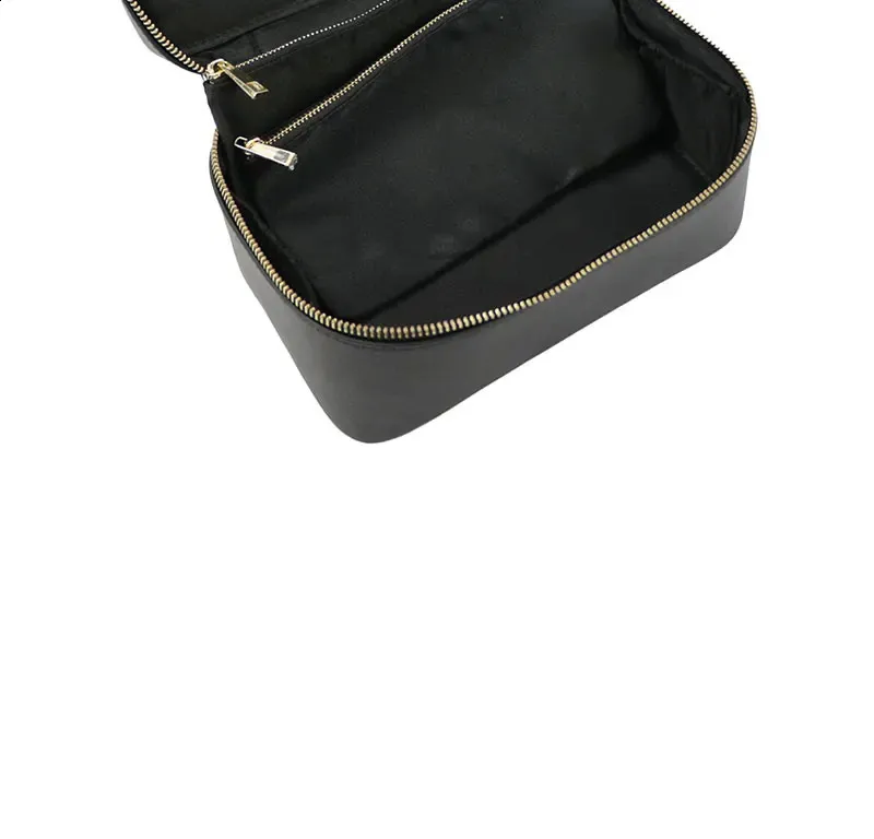 Ladies Saffiano Split Leather Travel Toiletry Case Portable Hanging Makeup Organizer Box Dopp Kit Cosmetic Bag For Women_voghion.com