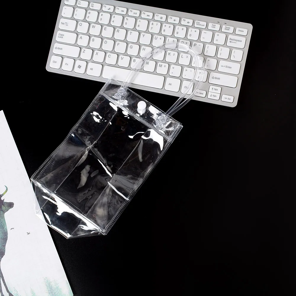 2024New Clear Purse Handbag For Lady Eco Friendly Flower Tote Shopping Reusable Waterproof PVC Shoulder Shopper Bag_voghion.com