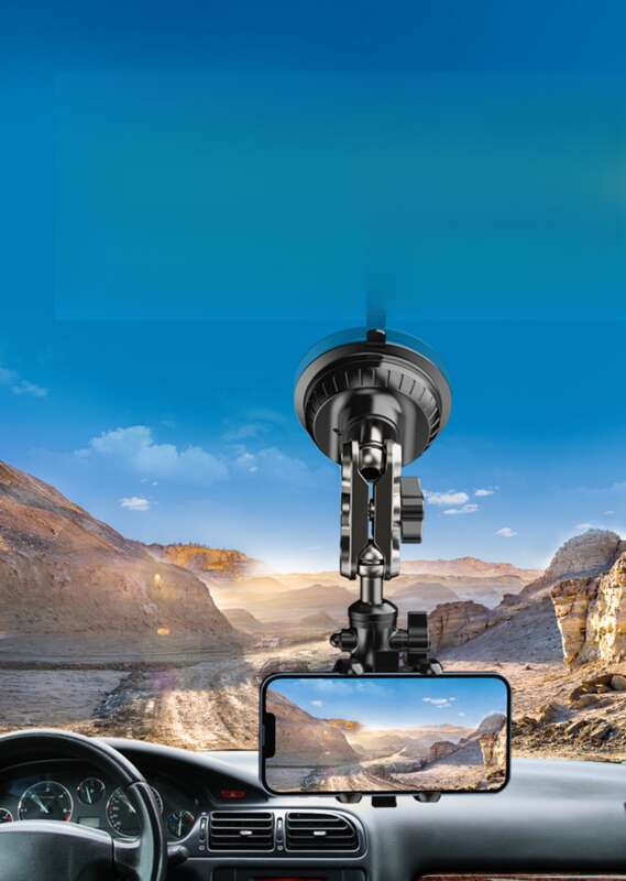 Suport de telefon pentru fotografie montat în mașină, Unghi de vizualizare auto, Ventuză DJI Gopro, Cameră video cu mișcare, Dispozitiv Pan Tilt_voghion.com