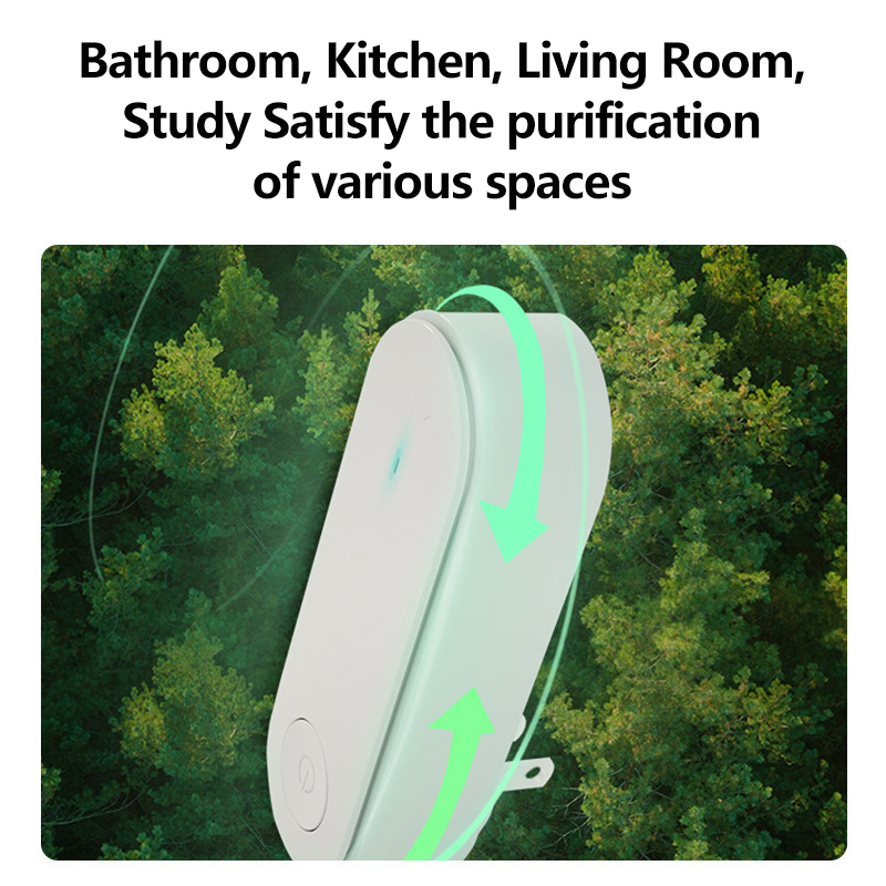 Tragbarer Luftreiniger, Anionen-Luftreinigung, Lufterfrischer, Ionisator-Reiniger, entfernt Staub und Formaldehyd für die Toilette zu Hause_voghion.com