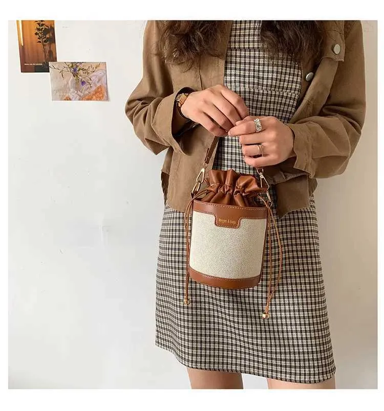 Damen Umhängetasche Cyder PU Leder Bucket Crossbody Bag Lässige Drstring Handtaschen Geldbörse für Reisen Shoppin241104_voghion.com