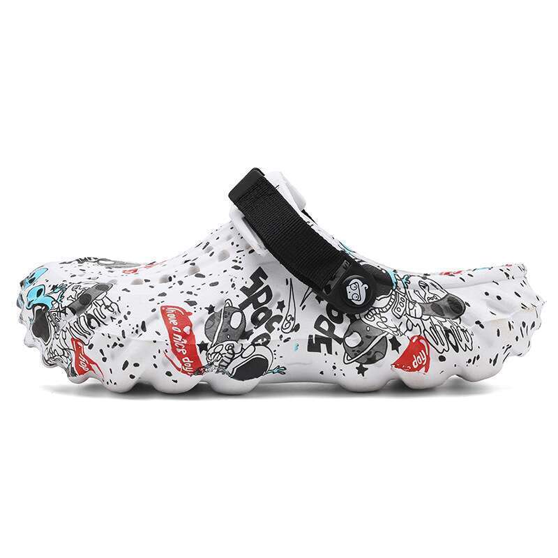 Sandali alla moda con punta in gomma perforata esterna da uomo_voghion.com