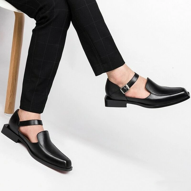 Chaussures décontractées pour homme avec boucle bout rond_voghion.com