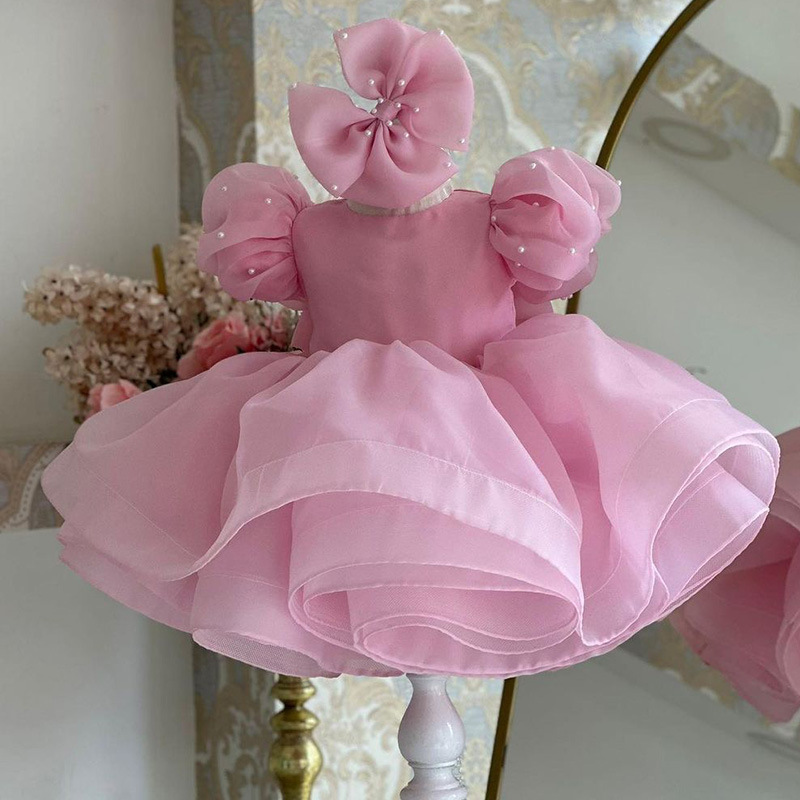 Princess Dress Children’s Dress New Style Sweet Princess Tutu Skirt First Birthday Party Piano Performance Costume