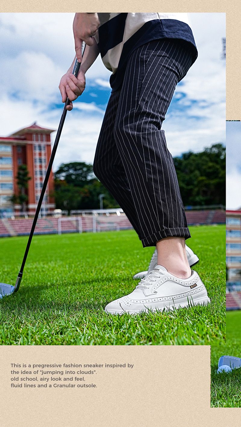 Baskets de golf décontractées de grande taille de style britannique, chaussures légères et portables pour hommes_voghion.com