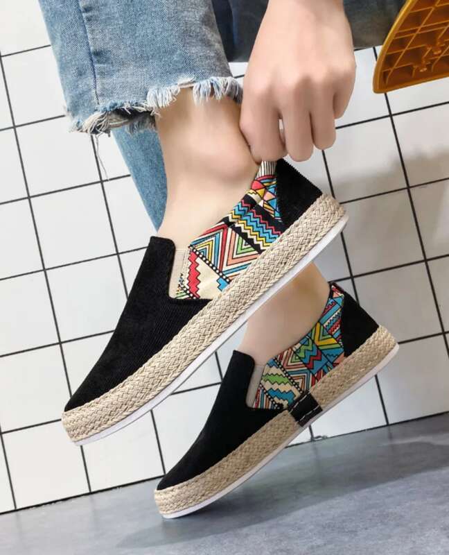 2022 New Men Sneakers Casual Summer Low-top Corduroy Fisherman's Lazy Slip-on Cloth Trendy Men's Shoes_voghion.com