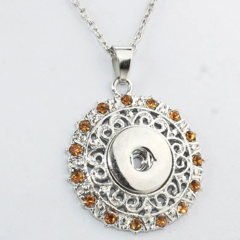 Catene Boom Life Collana Catena Libera Cristallo di Boemia 18mm Bottone a Pressione Ciondolo Orologi Donna Accessori 031106_voghion.com