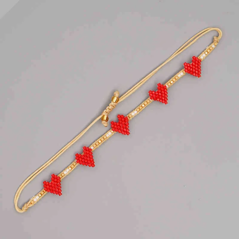 Go2boho Miyuki zapestnice za dekleta darilo zapestnica v obliki srca ženske 2022 ročno izdelan boho nakit iz perlic, tkane pulseras_voghion.com