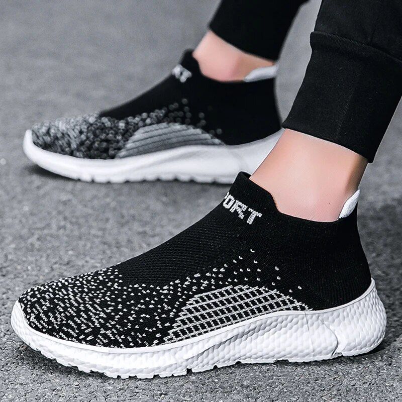 Slip On Men Outdoor Lightweight Men's Loafers Non-slip Soft Male Walking Shoes Breathable Mesh Casual Sneakers 2024_voghion.com