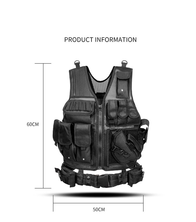 Entrenamiento militar al aire libre CS Multi-bolsillo táctico Molle Airsof Comba Armor Hombres Huning Painball Seguridad policial_voghion.com