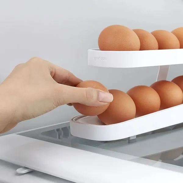 Kühlschrank-Eierspender, Küchenorganizer, Aufbewahrungsregal_voghion.com