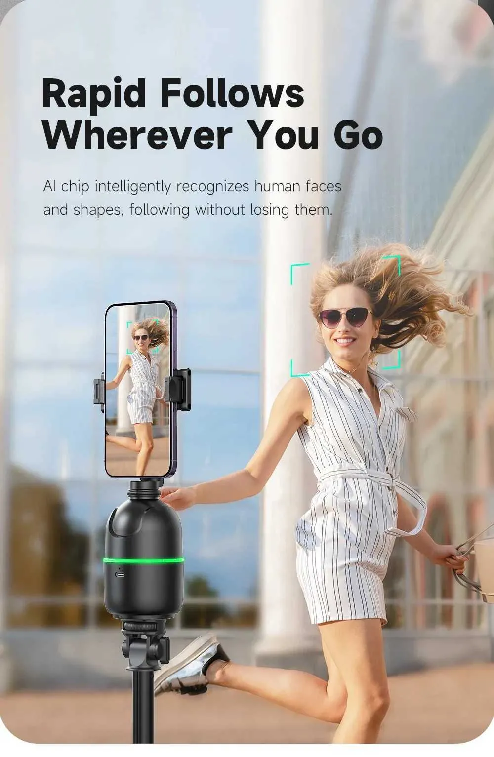Stabilizers AXNEN P03 Stabilizer Mobile Phone AI 360 Follow Selfie Stand Face Tracking Desktop Gimbal For Cellphone And_voghion.com