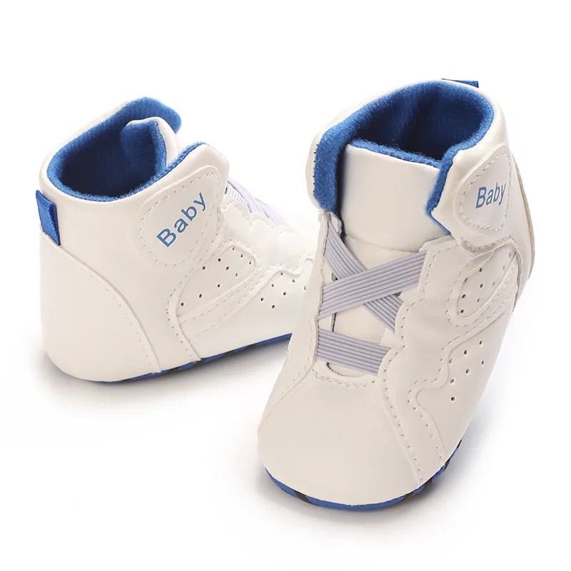 Muoti korkeavartiset vauvan pojat tytöt vauvan koripallo littlesprouts urheilukengät rento liukumaton ensiaskelkengät_voghion.com