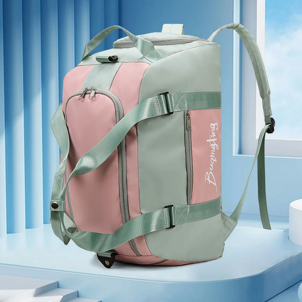 Gym Handbags Fiess Shoulder Men Women Oxford Sport Yoga Backpack Travel Tote Bag With Shoe Compartment_voghion.com