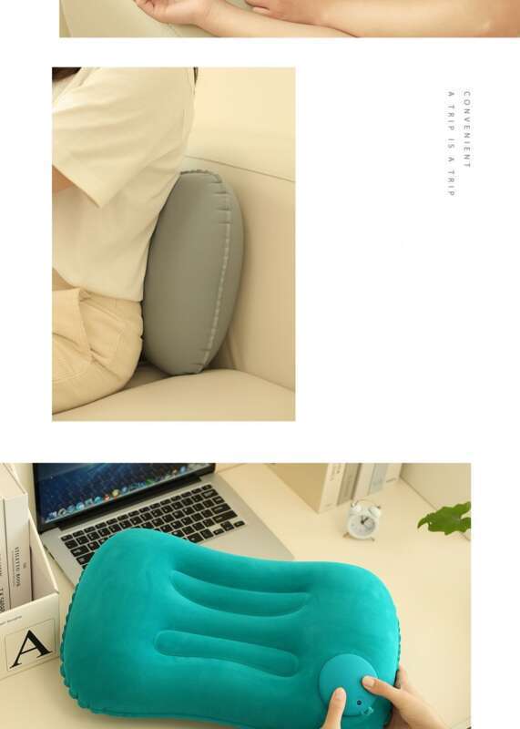 【 Brand Review 2.588 Million+】 Travel Portable Folding Inflatable Outdoor Sleeping Waist Pad Office Pillow Napping Neck_voghion.com