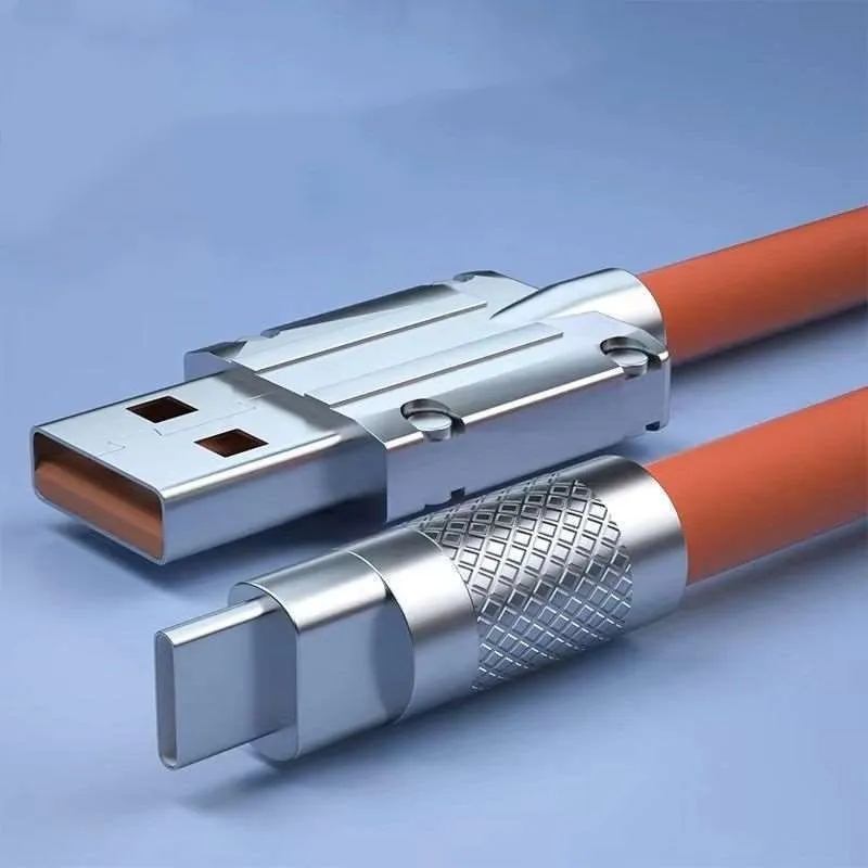 Cable de carga rápida USB tipo C de 120 W, 1 m y 2 m, de alta calidad, para iPhone y Android._voghion.com