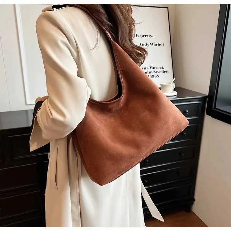 Sac à bandoulière polyvalent en daim pour femme, style rétro, tendance, Y241118_voghion.com