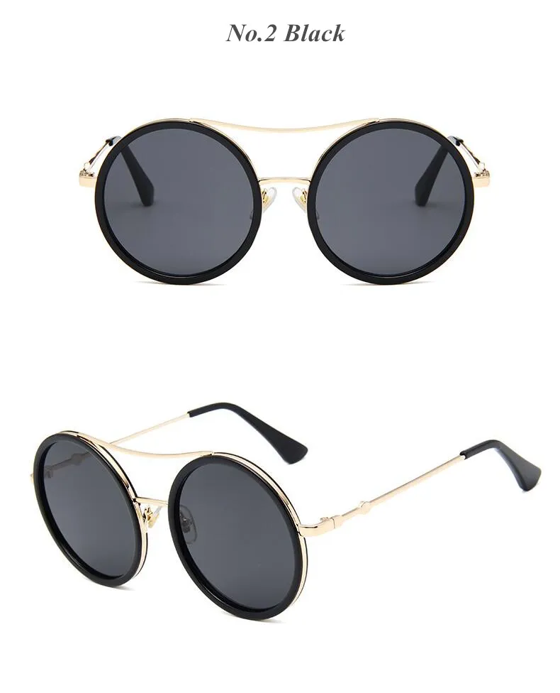 All'ingrosso-REALSTAR Brand Bee Occhiali da sole Donna Round Designer Rosso Verde Occhiali a specchio Donna 2018 Moda Retro Shades_voghion.com