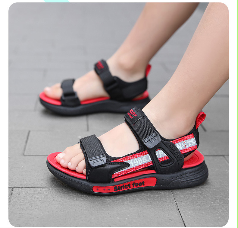 Sandales décontractées d'été pour garçons 2024 New Nightglow : antidérapantes pour grands enfants, anti-odeurs, respirantes et confortables pour enfants_voghion.com