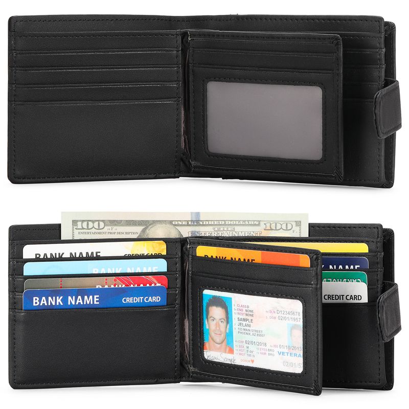 Herren kurze Lederbrieftasche Top-Schicht Rindsleder RFID Anti-Diebstahl-Bürste Mode Casual Außenhandel Brieftasche_voghion.com