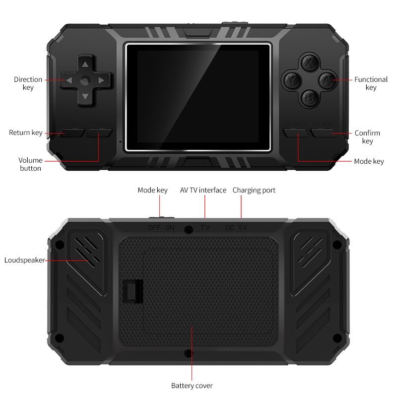 Console de jeu portable S8 rétro nostalgique mini 520 jeu enfants simple et double 520sup console de jeu vidéo_voghion.com