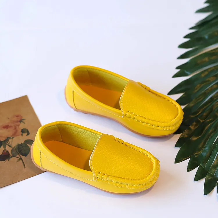 Mocasini sport casual pentru copii, culori bomboane, unisex, băieți și fete, mocasini moi, alunecă-on din piele PU, pentru copii mici, Happysteps, pantofi pentru tineri_voghion.com