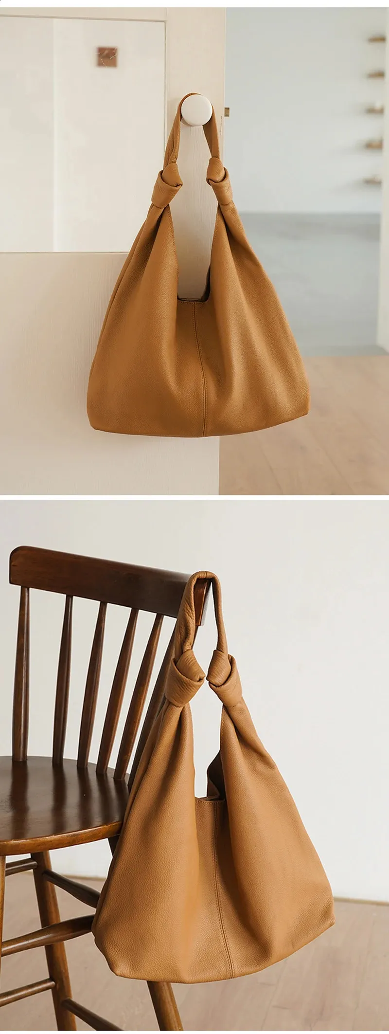 borsa a tracolla da donna in vera pelle naturale oversize coreana hobo ultra morbida in pelle bovina patchwork da donna borsa a mano_voghion.com
