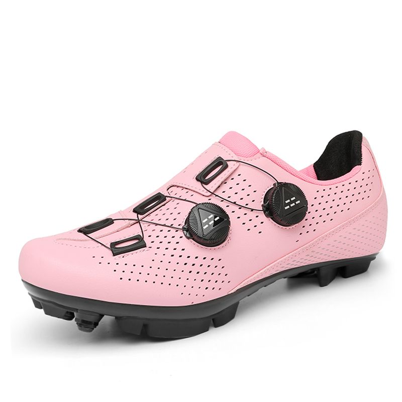 Cost performance Women's MTB pink bicycle shoes, speed lock, outdoor sports shoes_voghion.com
