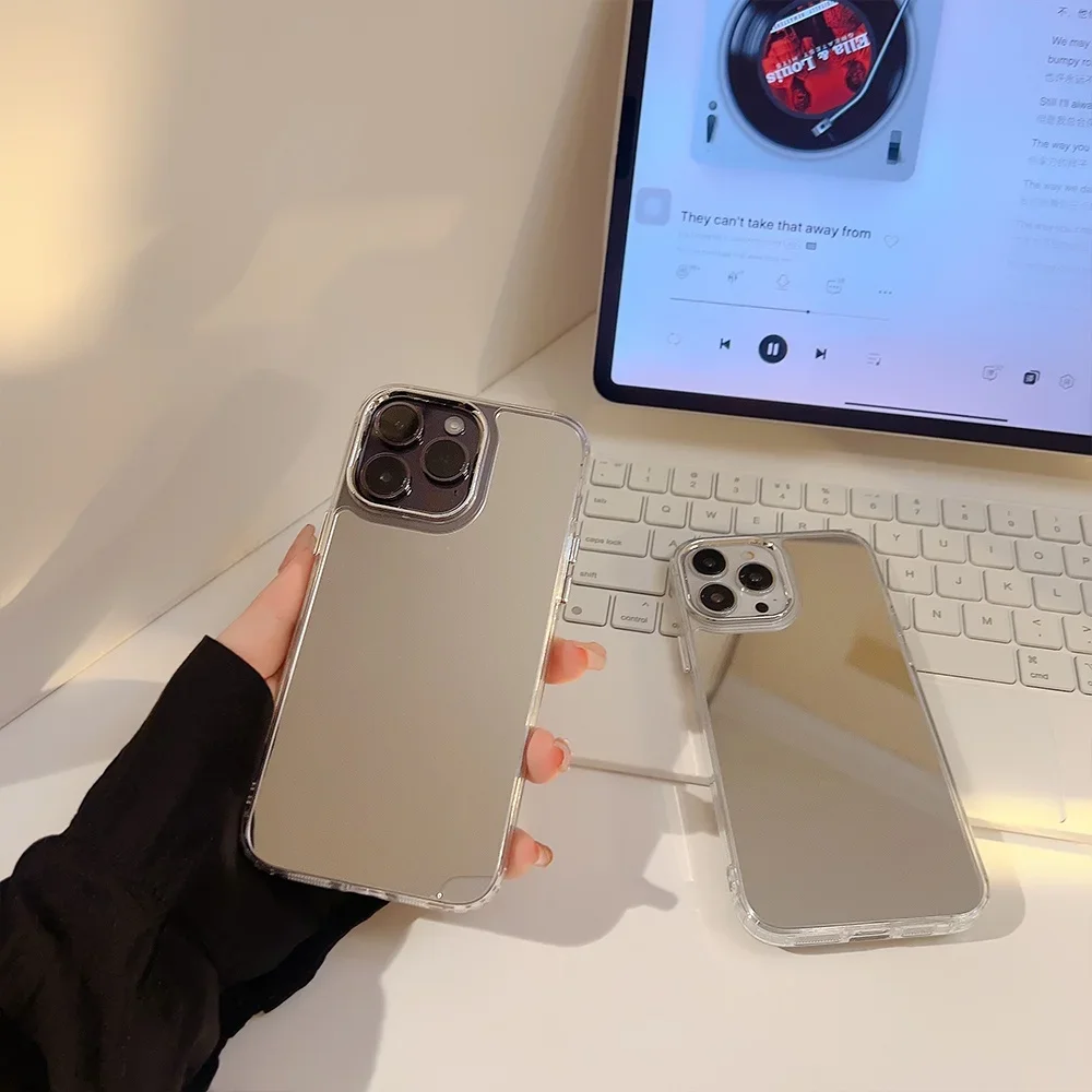 Luxury Mirror Phone Case For Iphone 16 15 Pro Max 14 Plus 13 12_voghion.com