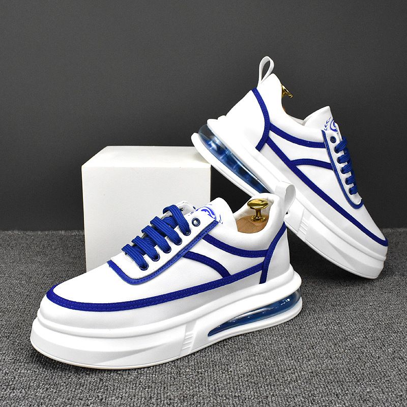 New Spring and Autumn Versatile Breathable Board Thick Sole Trendy Korean Low Top Men's Small White Shoes Increase in_voghion.com